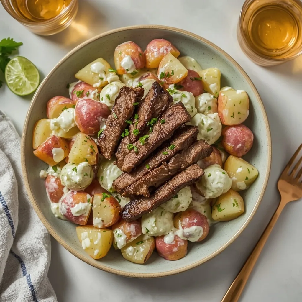 High Protein Steakhouse Potato Salad
