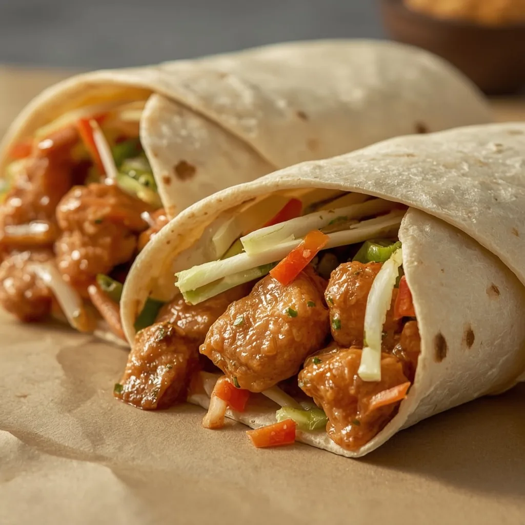 High Protein Thai Peanut Chicken Wraps