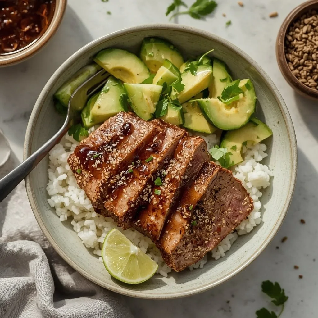 High Protein Tuna Rice Bowl
