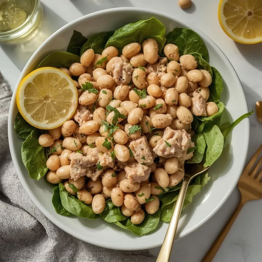 High Protein Tuna White Bean Salad