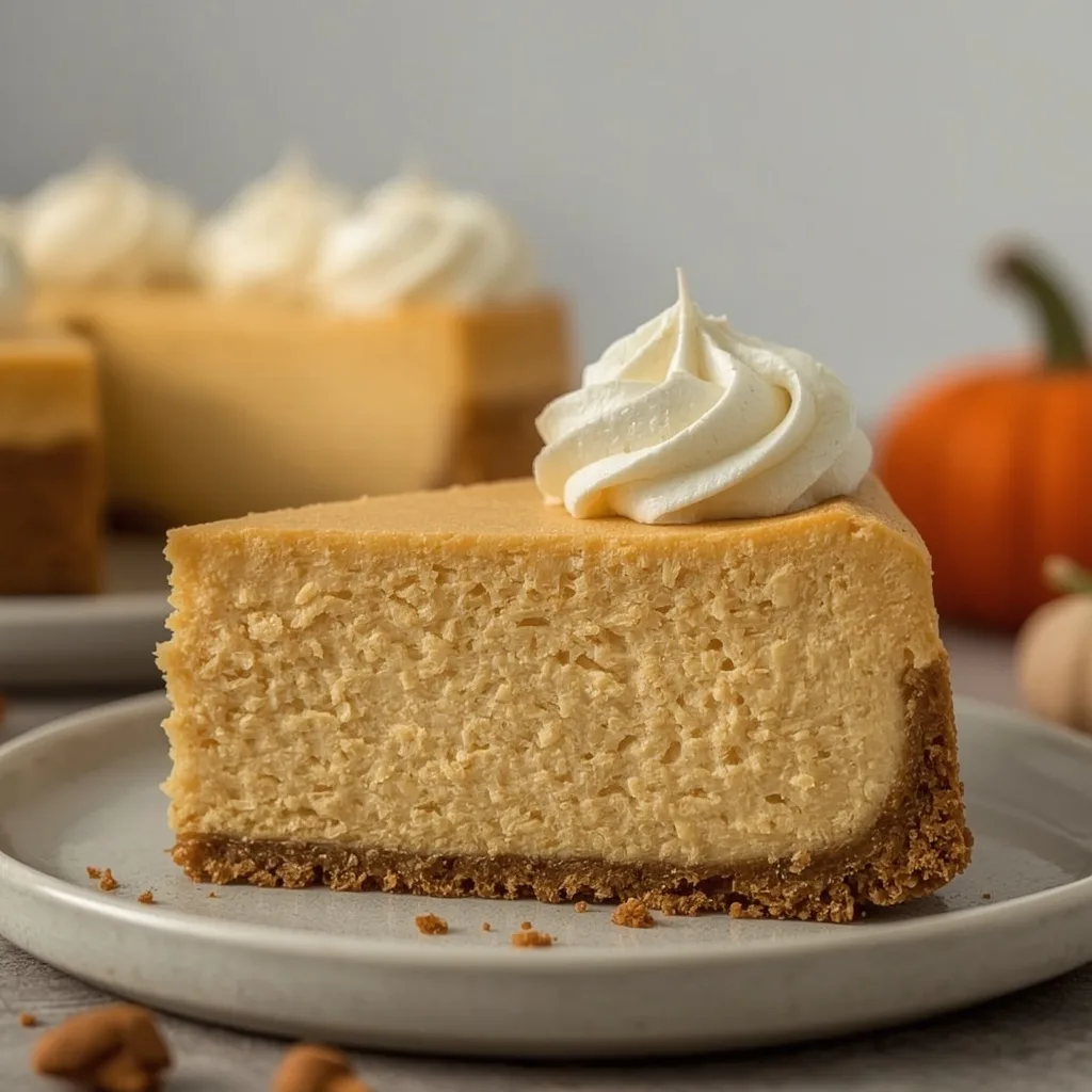 High Protein Cottage Cheese Pumpkin Cheesecake