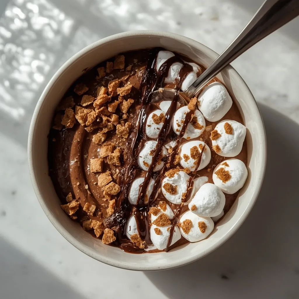 High Protein Double Chocolate S'mores Bowl