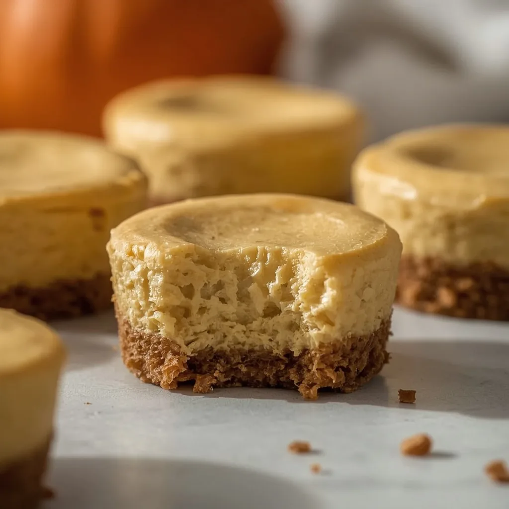 High Protein Mini Pumpkin Cheesecakes