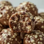 High Protein Mint Chocolate Chip Protein Balls - recipe card