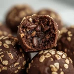 High Protein No Bake Brownie Protein Bites - recipe card