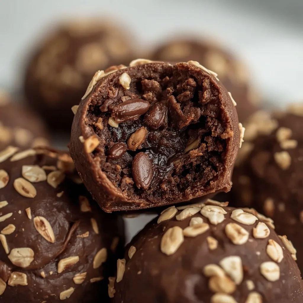 High Protein No Bake Brownie Protein Bites