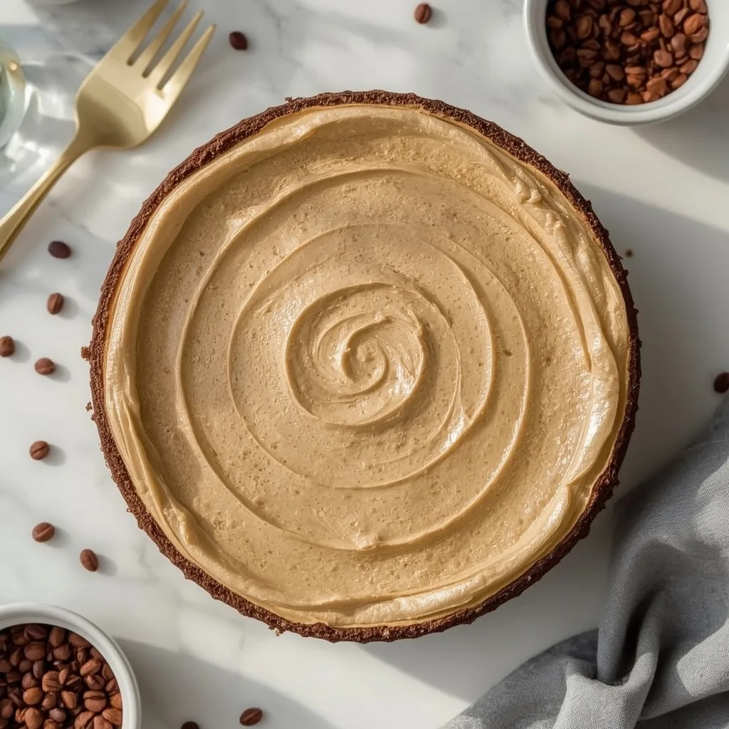 High Protein No Bake Coffee Cheesecake