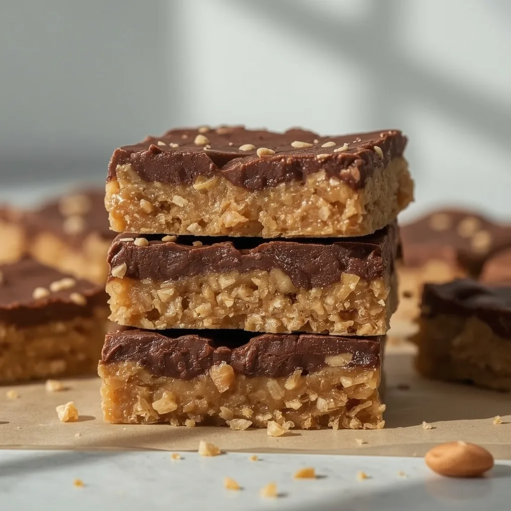High Protein No Bake Peanut Butter Protein Bars