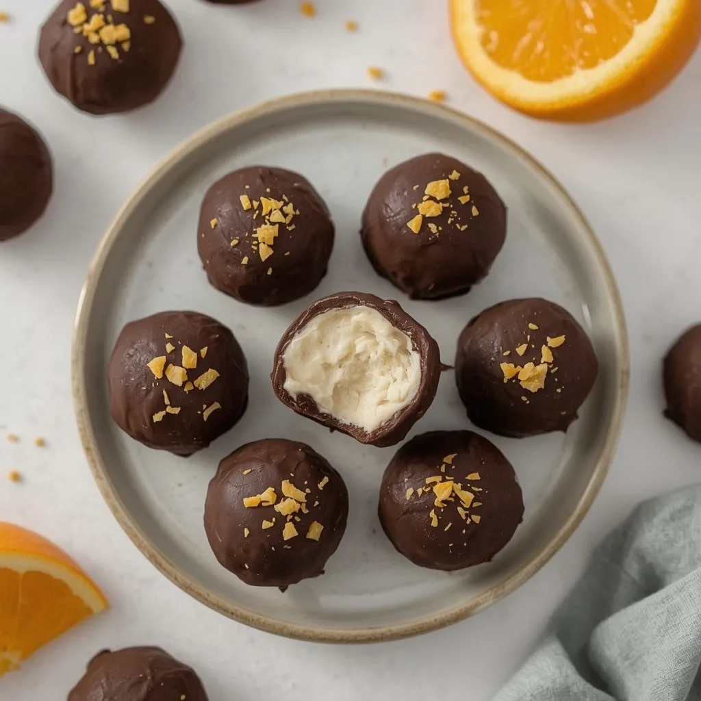High Protein Orange Chocolate Christmas Truffles