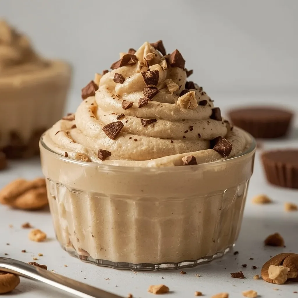 High Protein Peanut Butter Cup Cottage Cheese Mousse