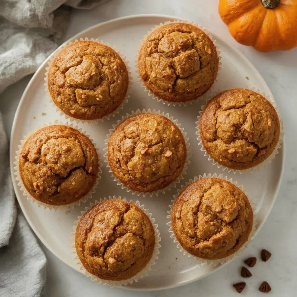 High Protein Pumpkin Muffins with Greek Yogurt