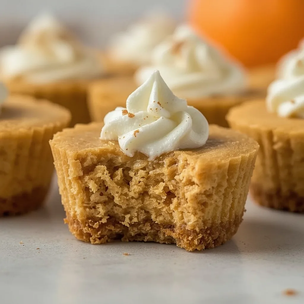 Mini Pumpkin Greek Yogurt Cheesecakes