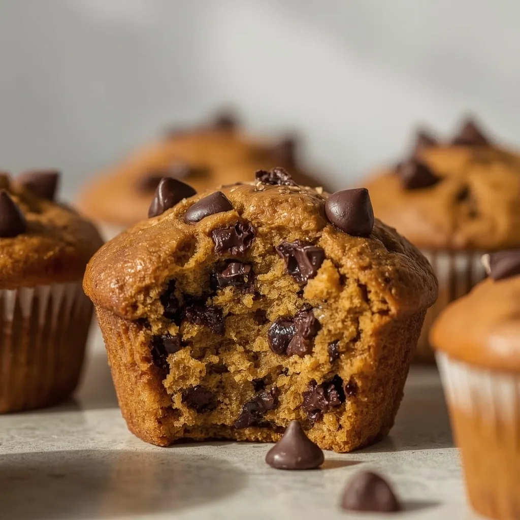 Pumpkin Chocolate Chip Protein Muffins