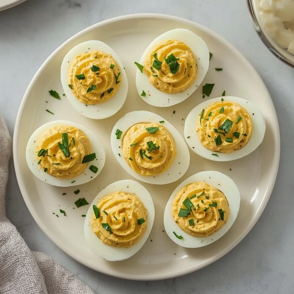 High Protein Deviled Eggs (Cottage Cheese Filling)