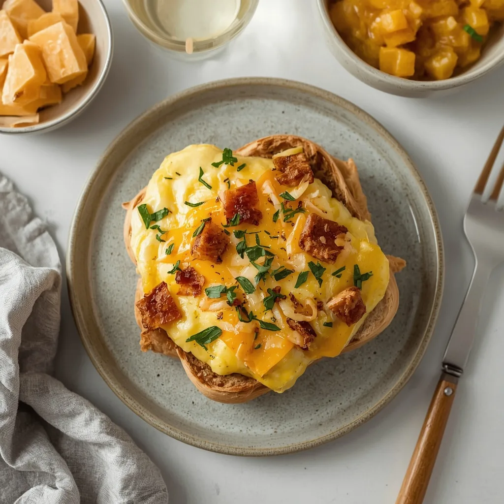 High Protein Leftover Turkey Breakfast Sandwiches