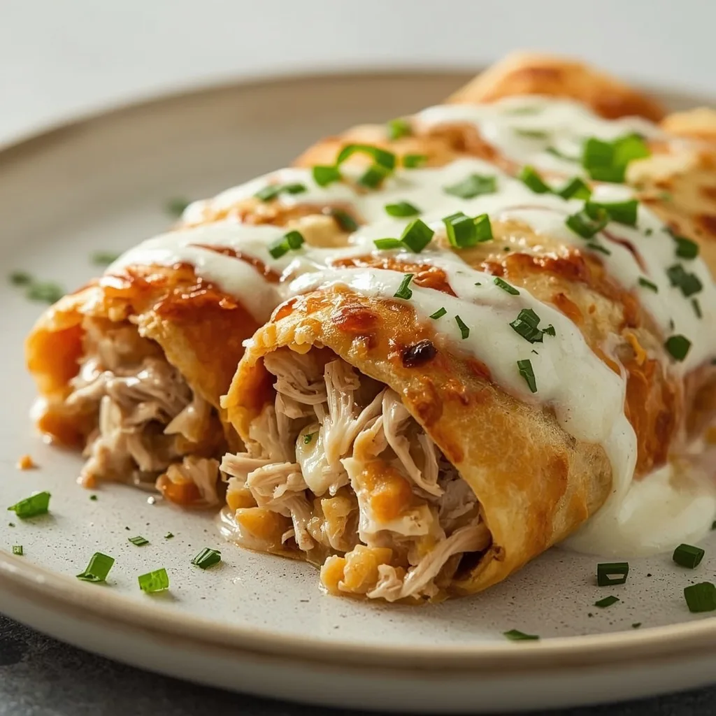 High Protein Leftover Turkey Enchiladas with Greek Yogurt Sauce