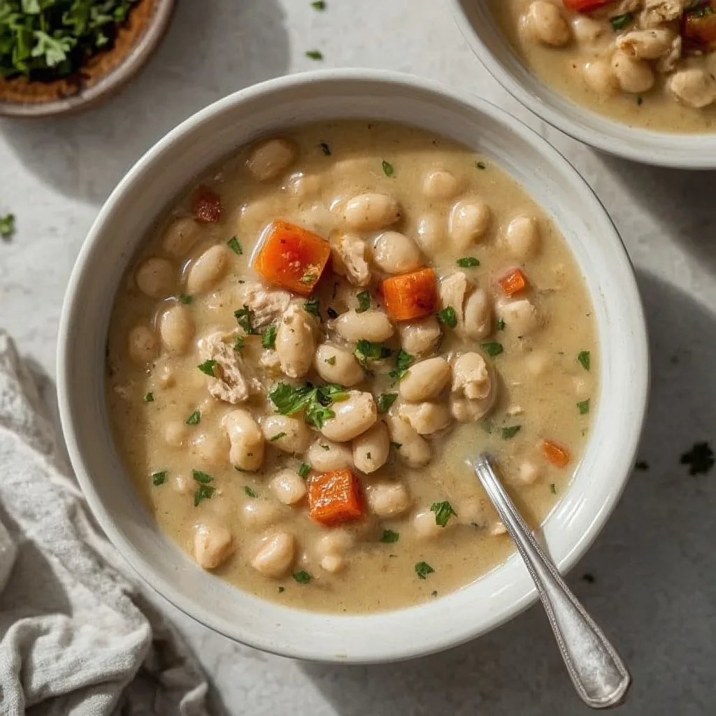 High Protein Leftover Turkey White Bean Soup (30 Minutes)
