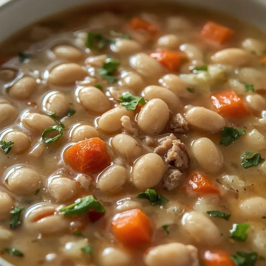 High Protein Leftover Turkey White Bean Soup (30 Minutes)