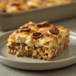 High Protein Thanksgiving Breakfast Casserole (Make-Ahead) - recipe card