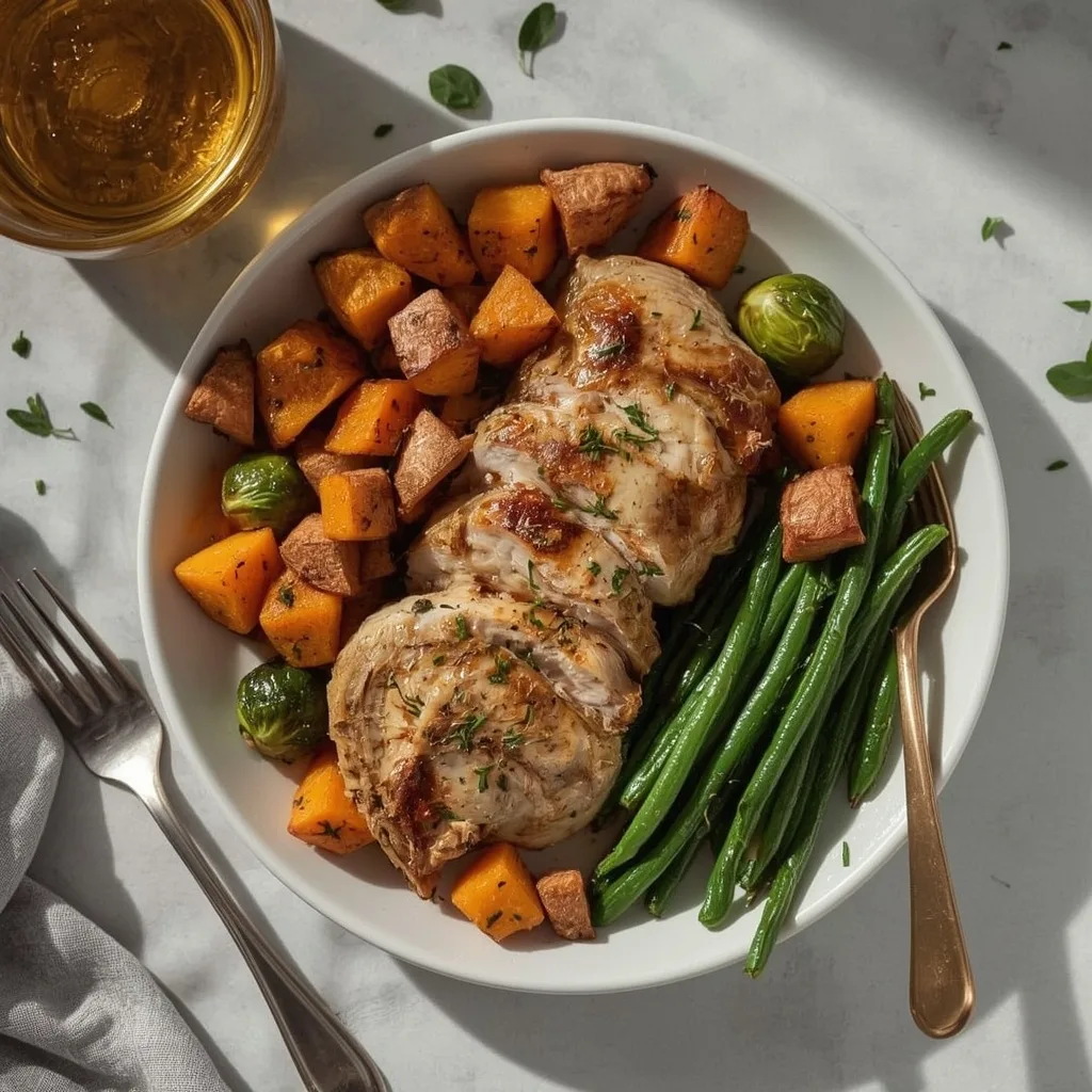 High Protein Thanksgiving Sheet Pan Dinner (Turkey Tenderloin)